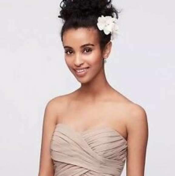 (JUST LISTED) NWT! GORGEOUS WATTERS FRENCH VANILLA CRINKLE CHIFFON DRESS - Picture 7 of 11